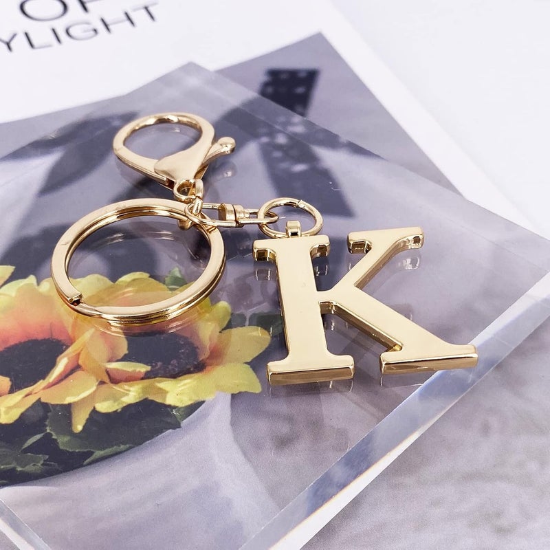 LAXPICOL Gold Letter A-Z Keychain for Women Bag Charms Purse Charms For Handbags Metal Alphabet Initial Letter Keychain - Image 4